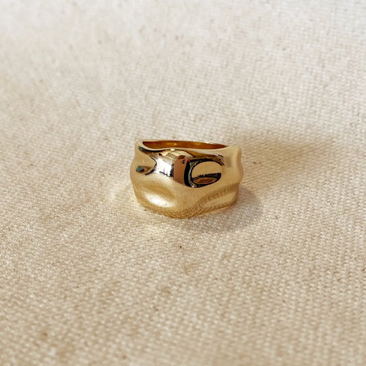 large wavy band ring