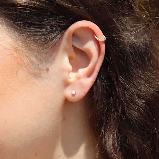 petite opal stud earrings