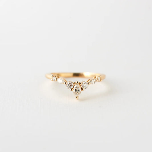 rylie ring band - natural diamond