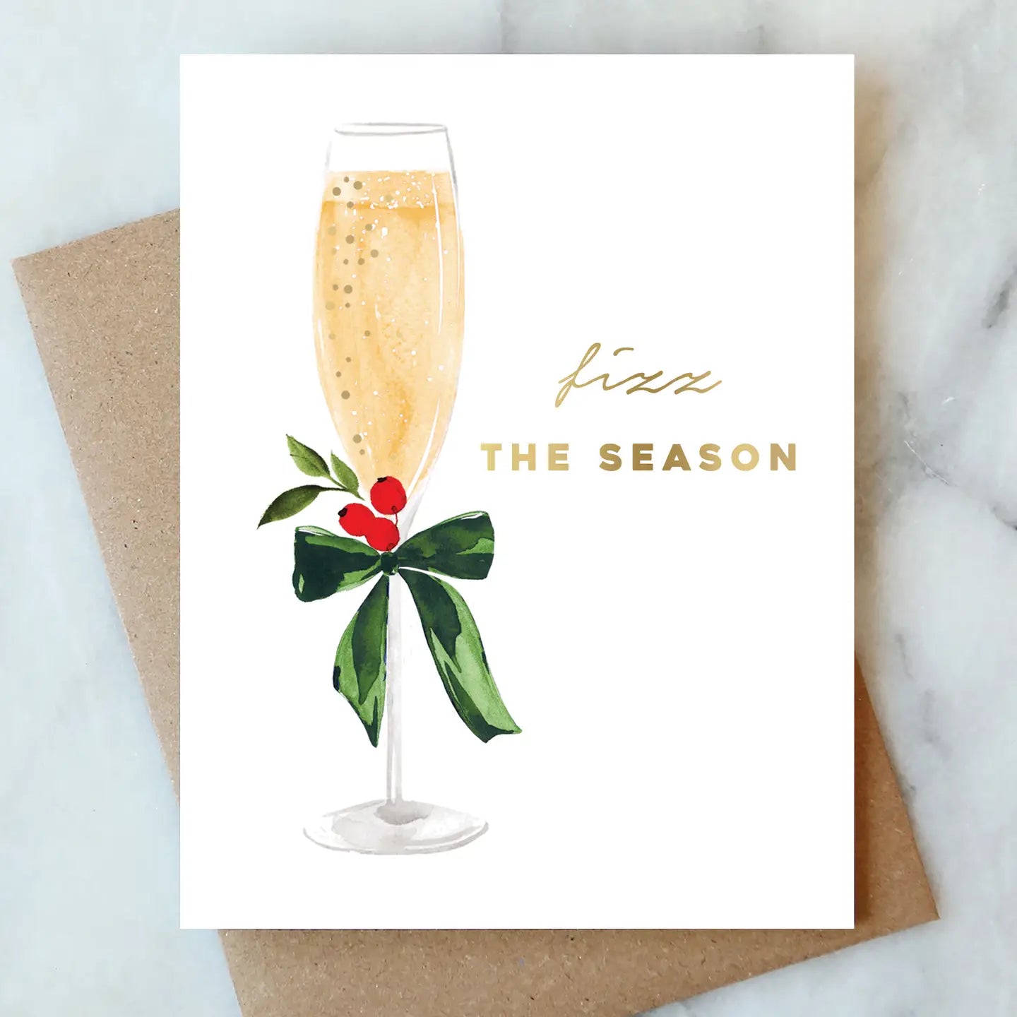 fizz the season holiday greeting card