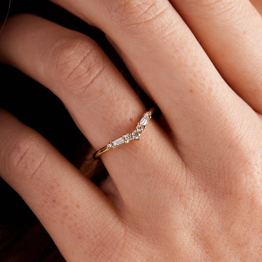 millie ring band - natural diamond