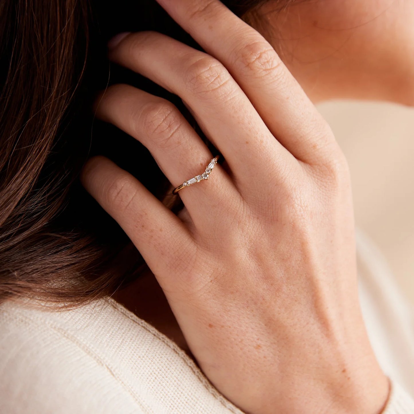 millie ring band - natural diamond