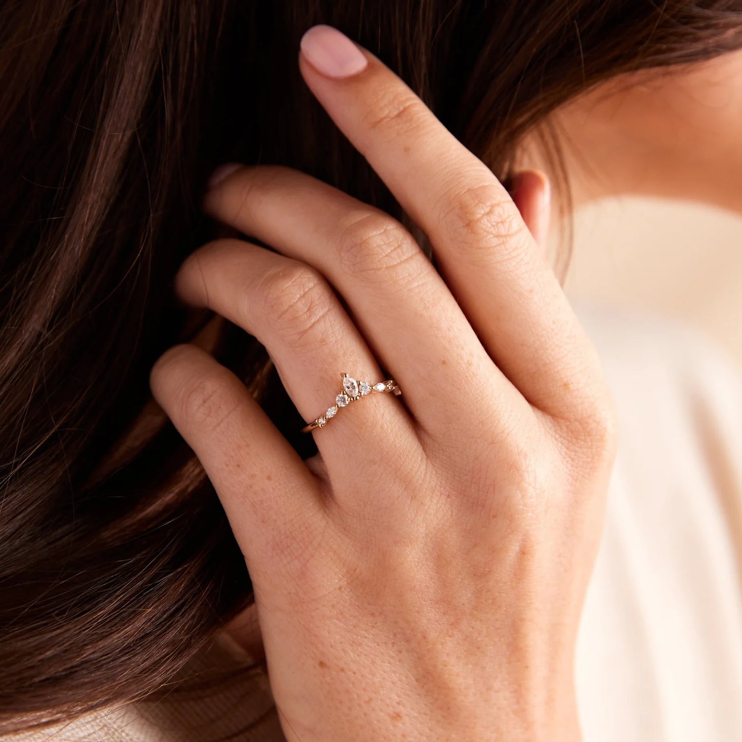 rylie ring band - natural diamond