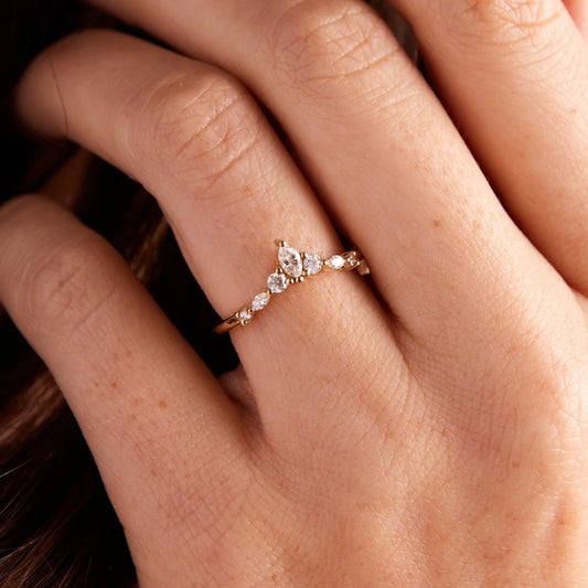 rylie ring band - natural diamond