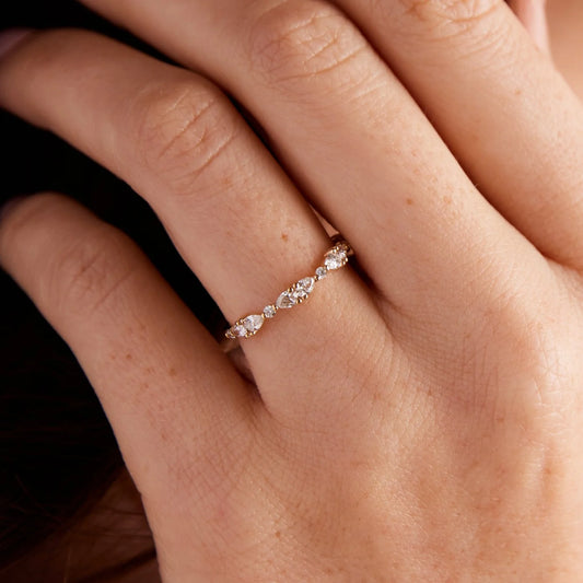 willow ring band - natural diamond