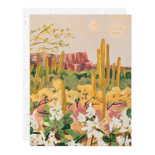 desert moonlight love + friendship card