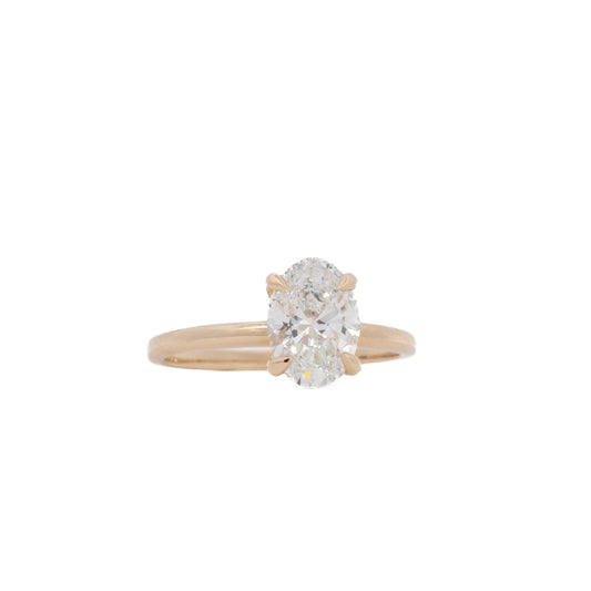 vera oval solitaire ring - grown diamond