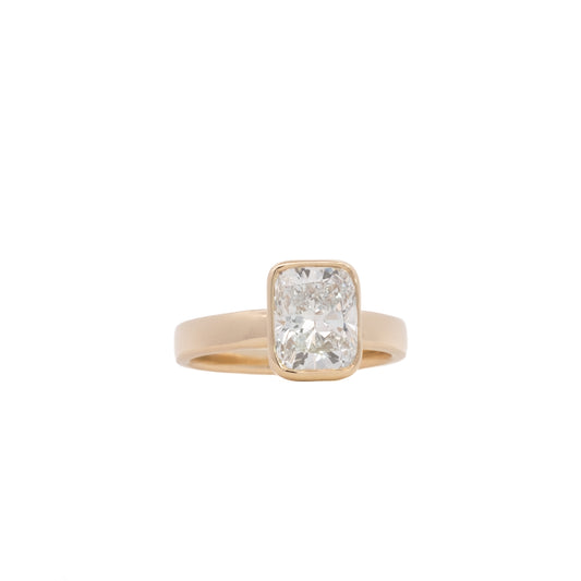 sophia ring - elongated cushion - grown diamond