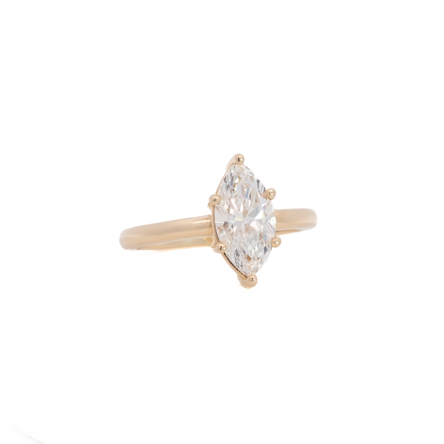 astrea marquise solitaire ring - grown diamond