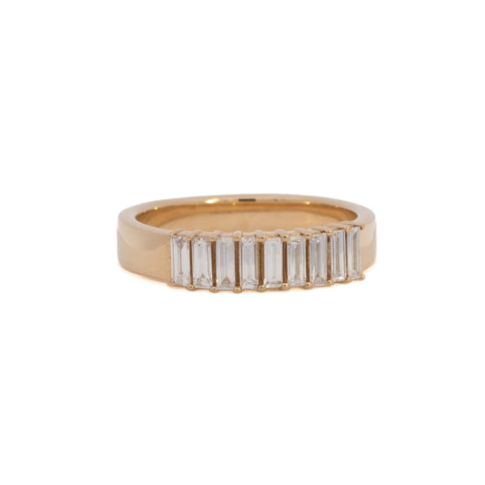 baguette wide band - grown diamond