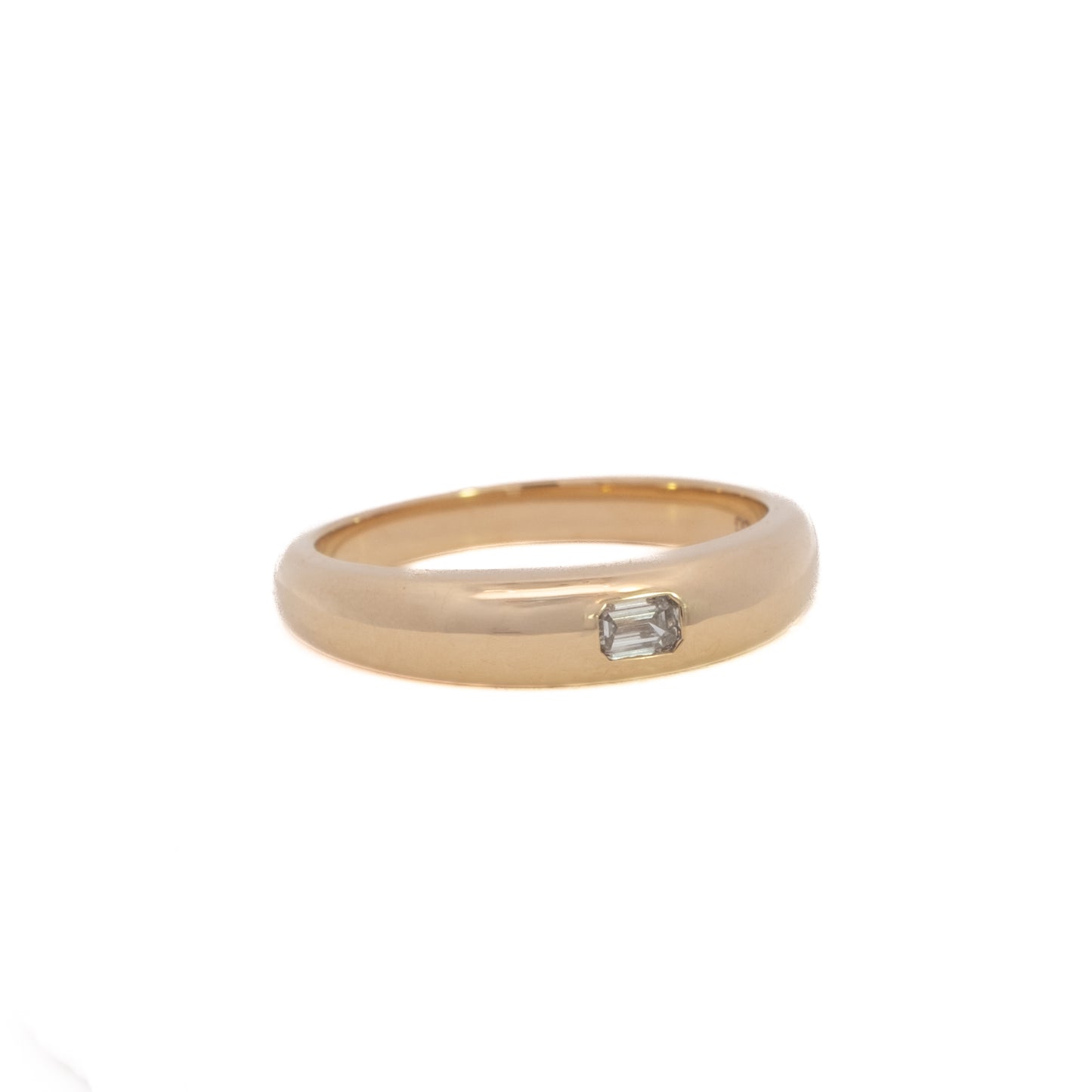 baguette dome ring - grown diamond