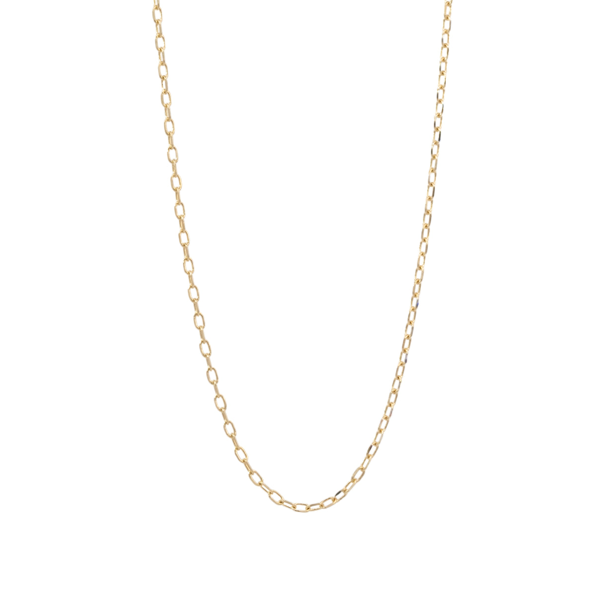 diamond-cut cable chain necklace - 0.8mm