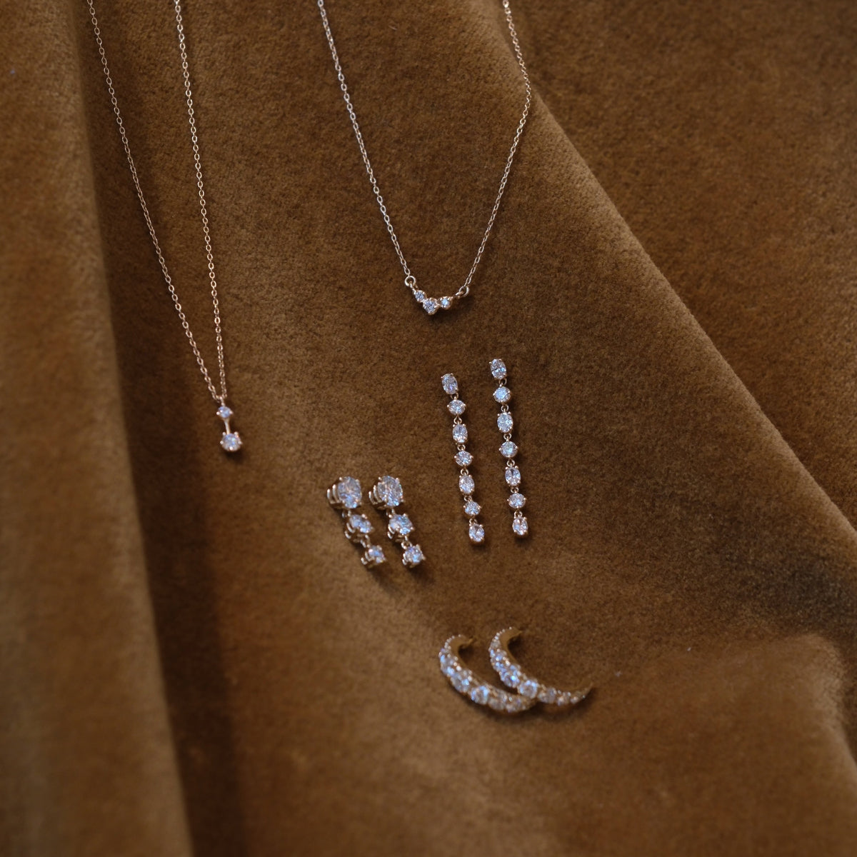 two stone bar necklace - natural diamond