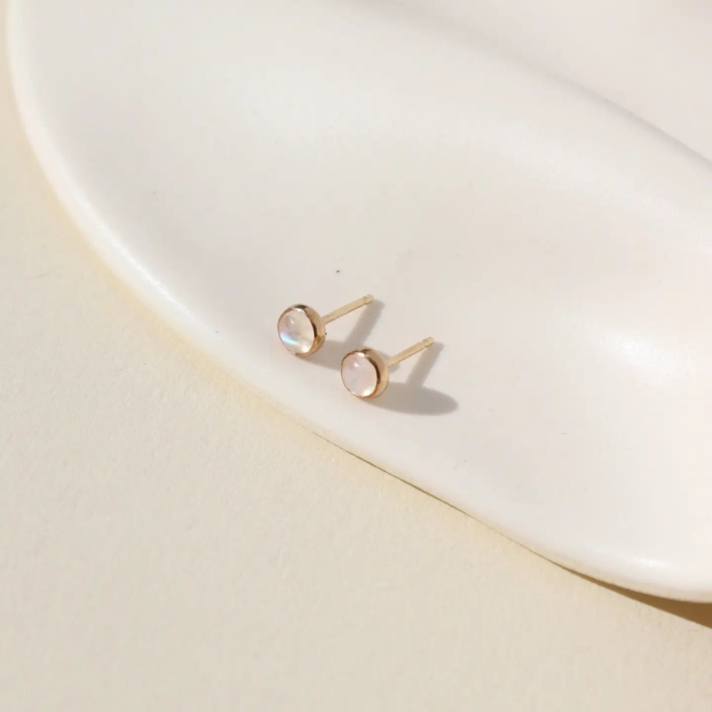 moonstone stud earrings