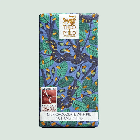 theo & philo / milk chocolate with pili nut & pinipig