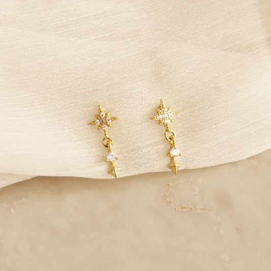 nova dangle stud earrings
