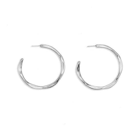 large maji post hoop earrings