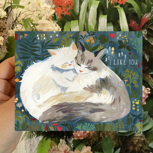 i like you cat card