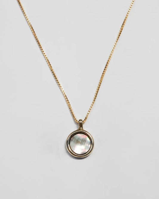 mare necklace - grey mother of pearl