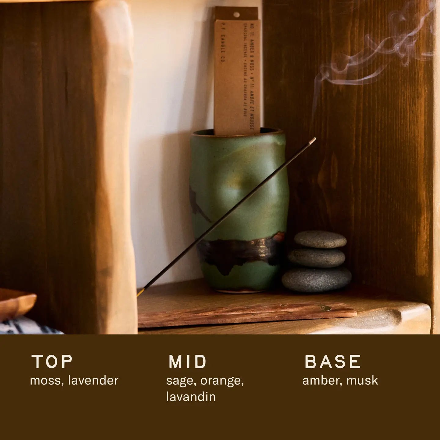 p.f. candle co. / incense - amber & moss