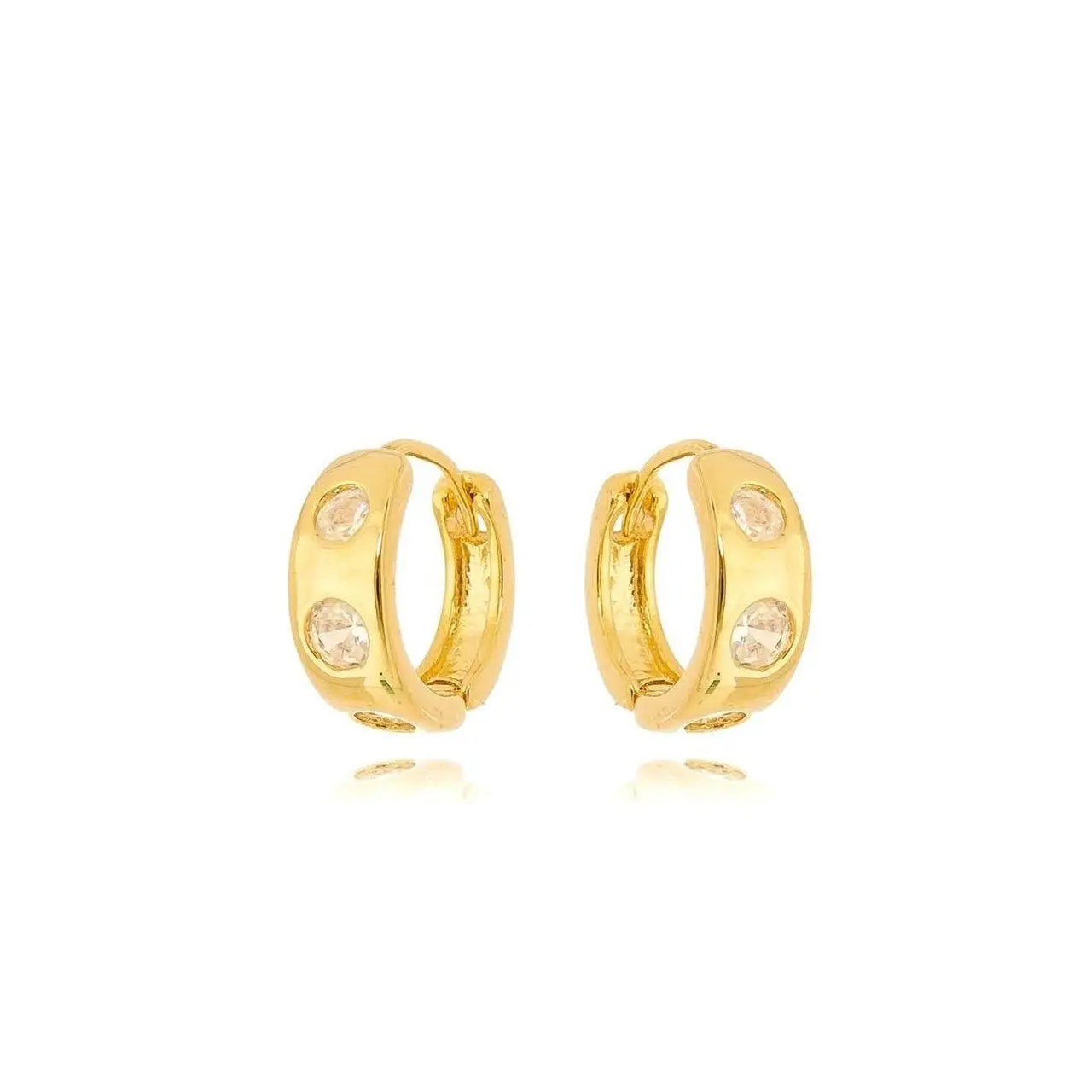 click hoop cz earrings