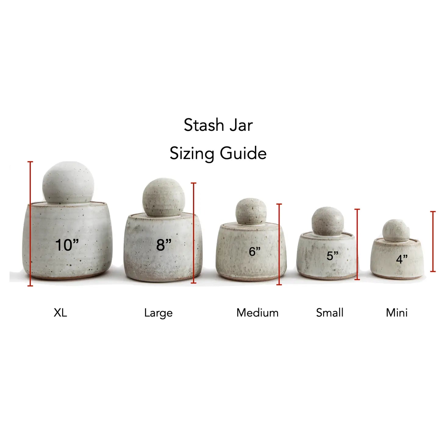 mh studio / stash jar - alabaster white