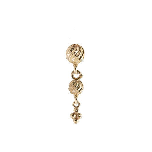 métier / dala details lantern double drop stud earring - single