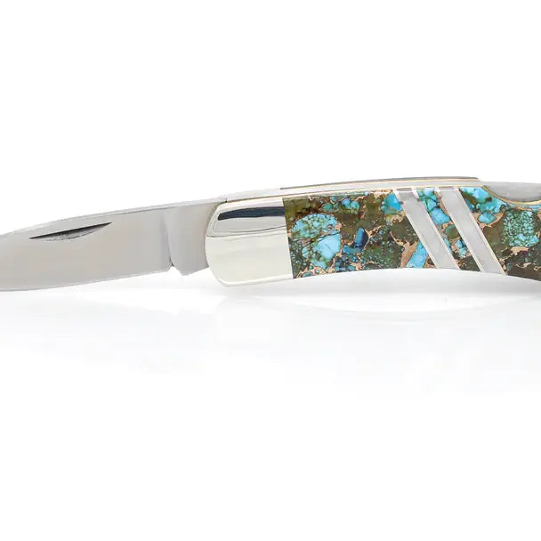santa fe stoneworks / gemstone exotics lockback knife - 3"