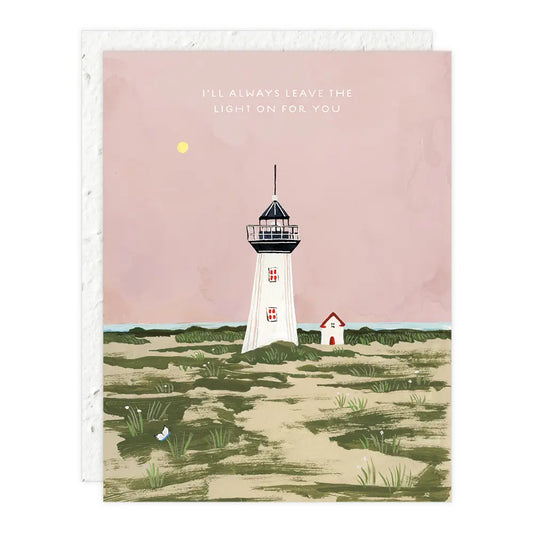 lighthouse + love + friendship card