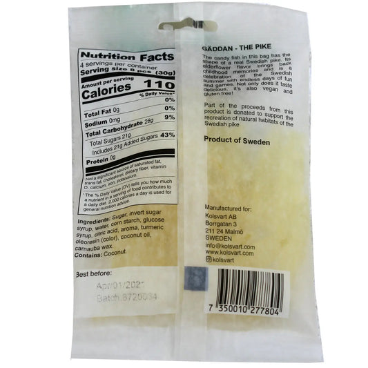 kolsvart / swedish candy fish - elderflower