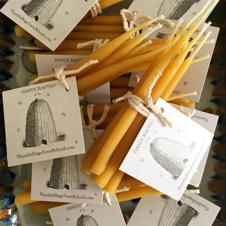 beeswax celebration taper mini candles