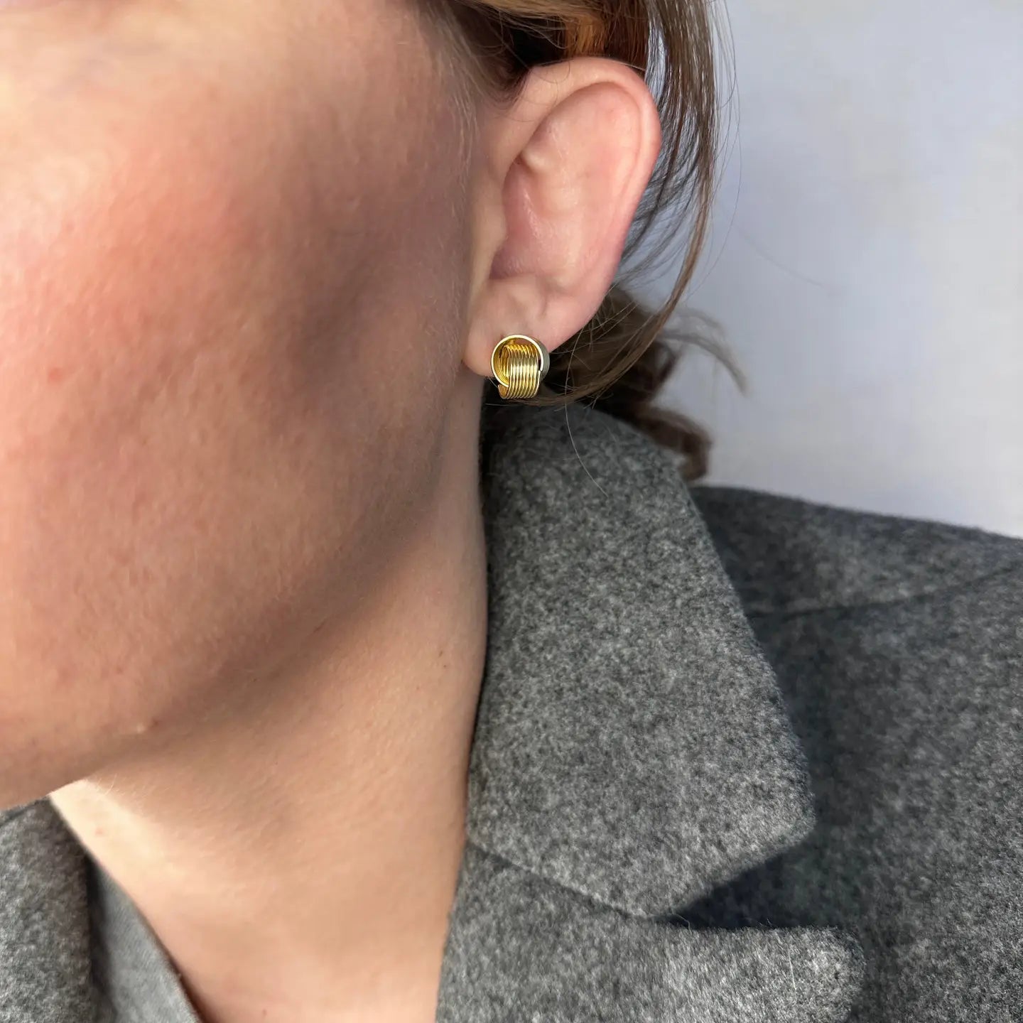 wire knot stud earrings