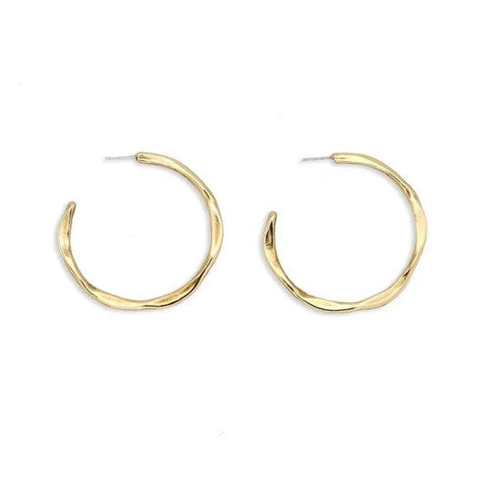 large maji post hoop earrings