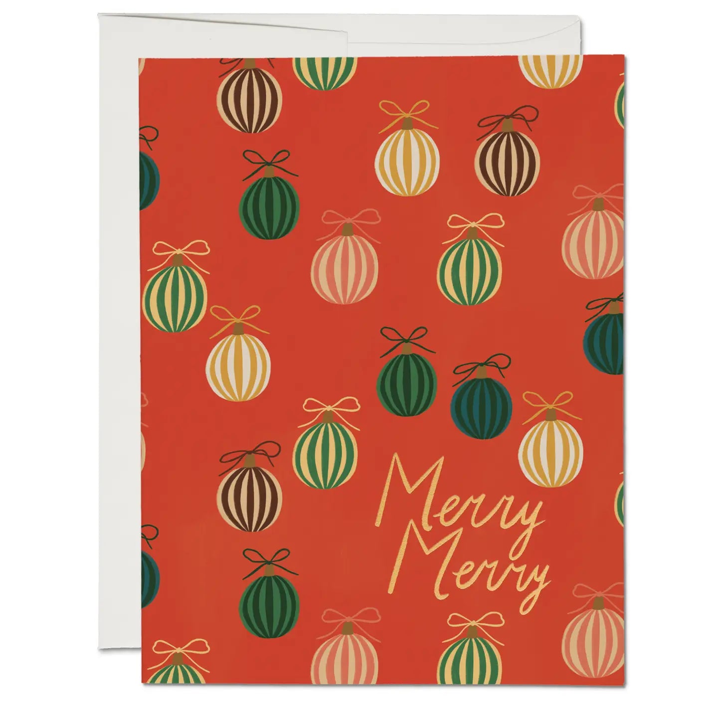 merry ornaments holiday greeting card