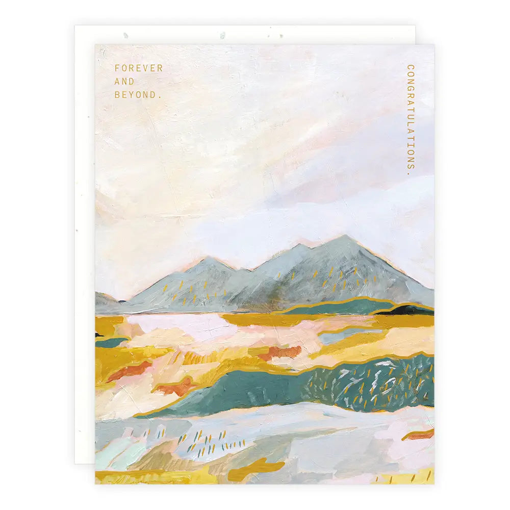 mountain fields congratulations card