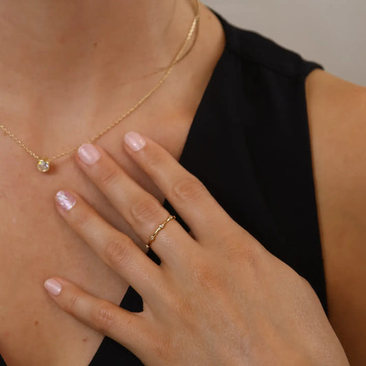 infinity dot ring band - cz