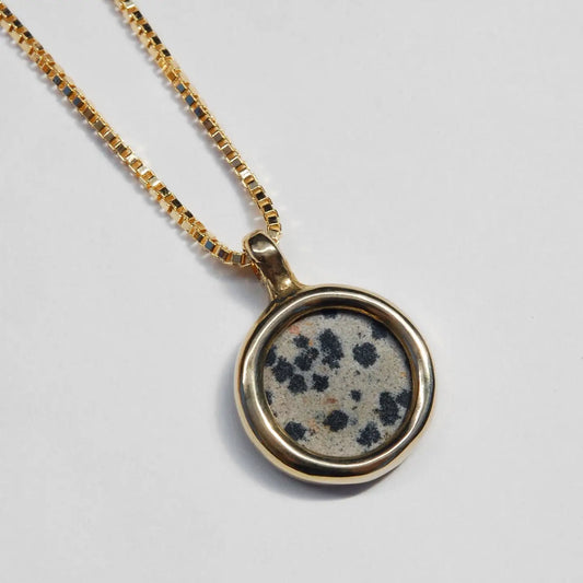 mare necklace - dalmatian jasper