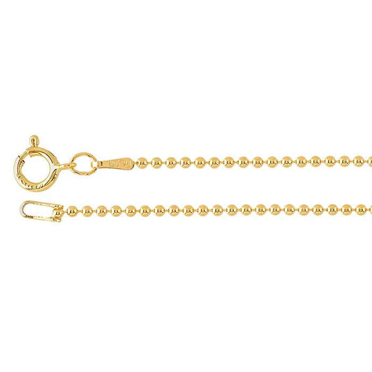 chain necklace / bead - 1.5mm