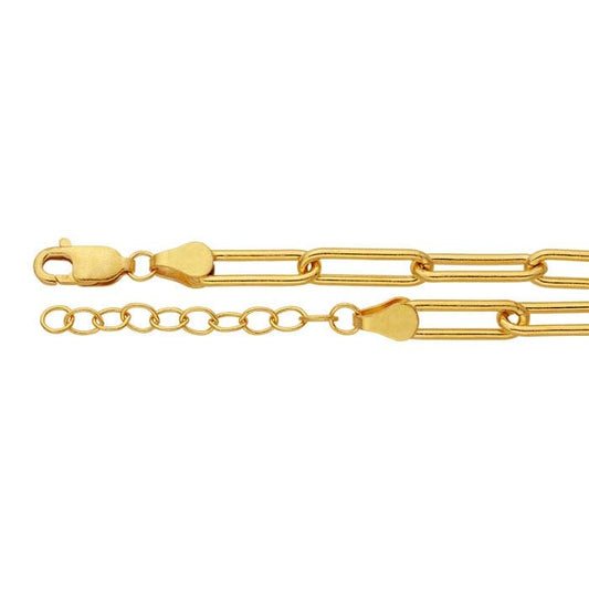 chain bracelet / flat oval cable - 4mm