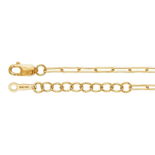 chain bracelet / oval cable - 2mm