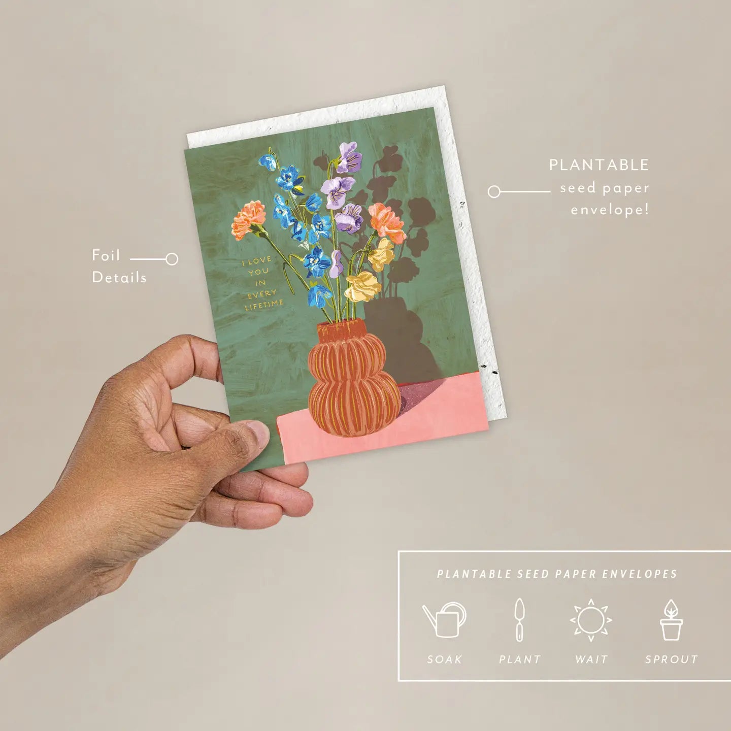 sweet days vase + love + friendship card