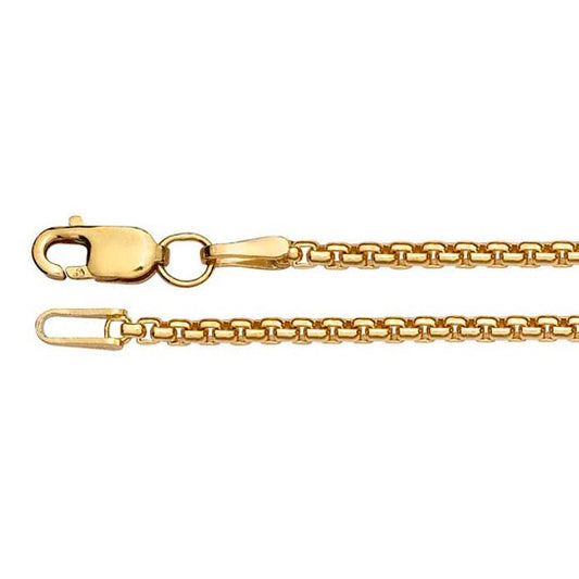 chain necklace / round box - 1.7mm