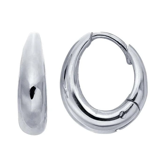 slim teardrop huggie hoop earrings