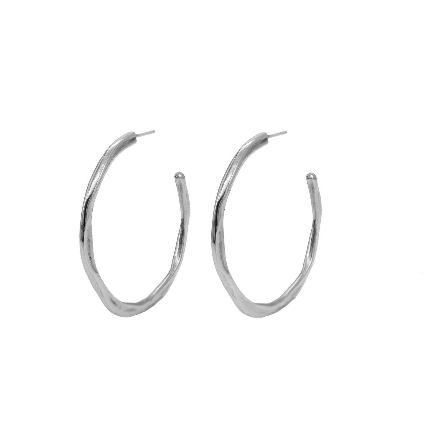 large maji post hoop earrings