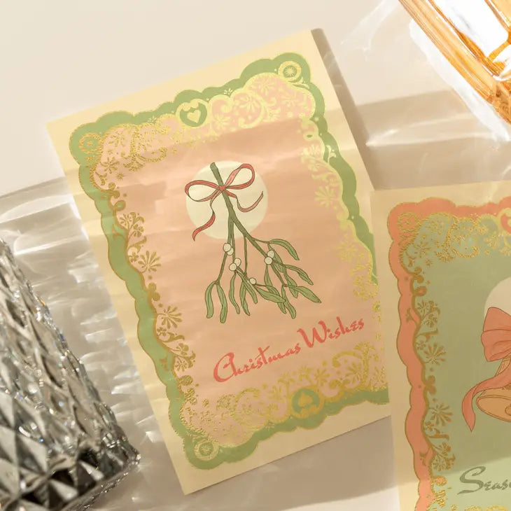 christmas wishes mistletoe card