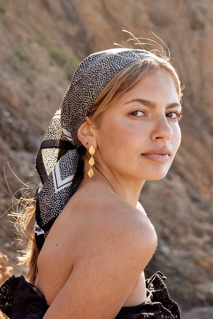 asali triple drop post earrings