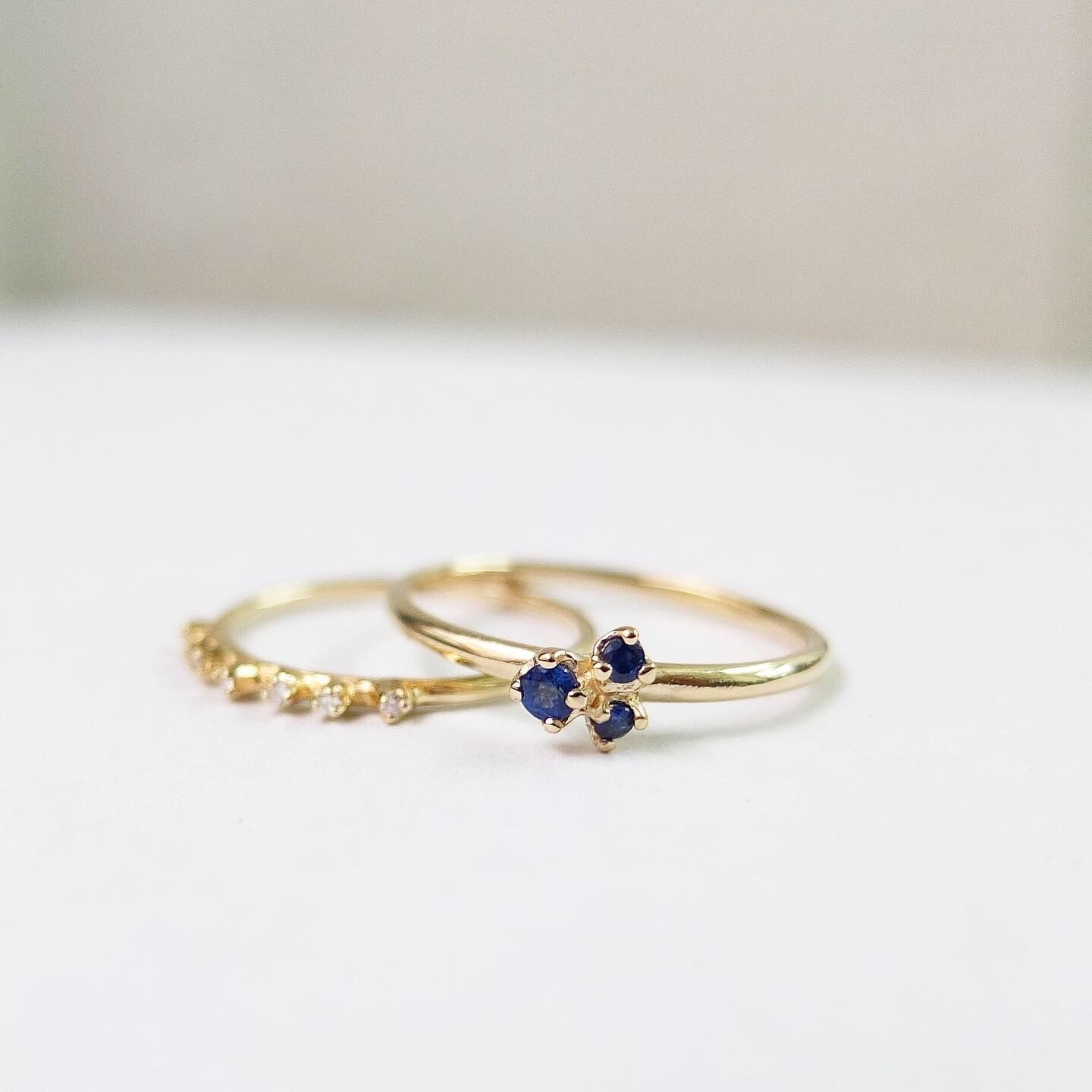 three buds ring - sapphire