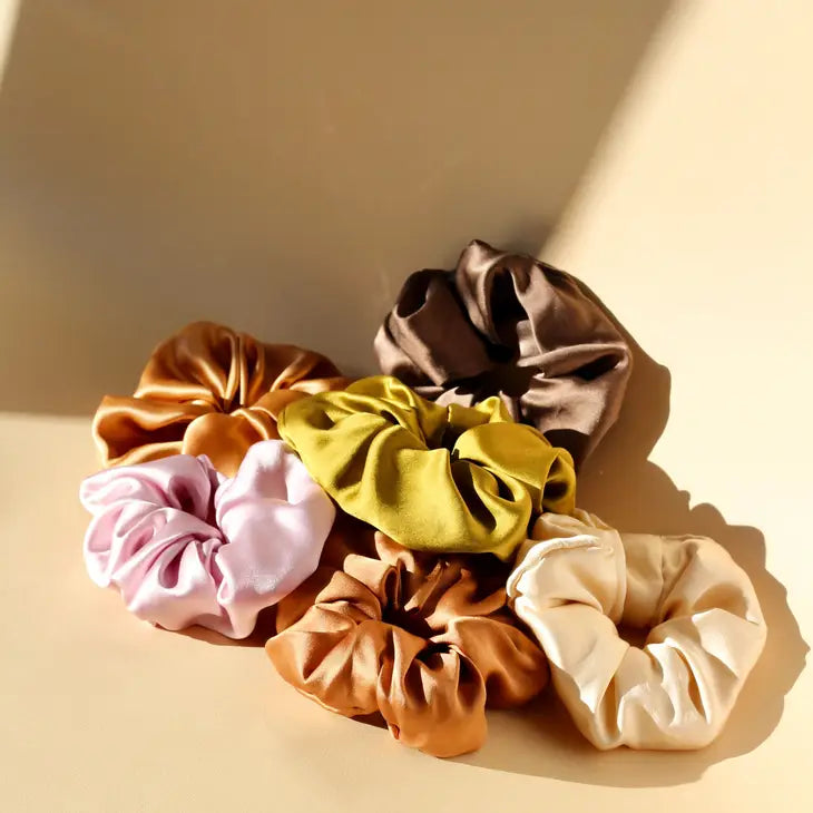 naturally dyed silk scrunchie