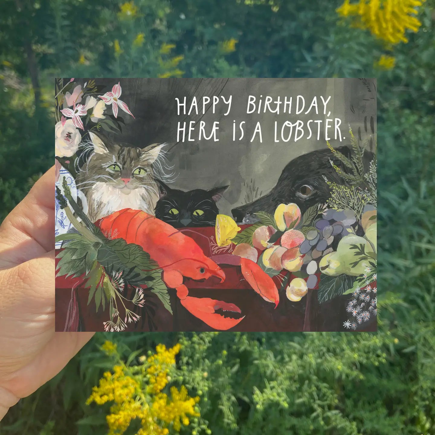 happy birthday lobster card