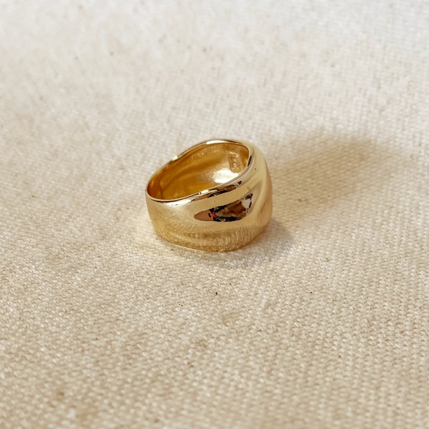 large wavy band ring